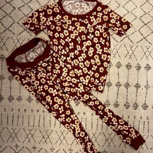 Little Sleepies Short Sleeve Mocha Blossoms 2 piece